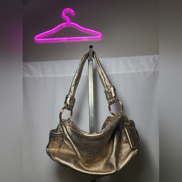 COACH parker rose gold leather shoulder bag - Picture 9 of 15